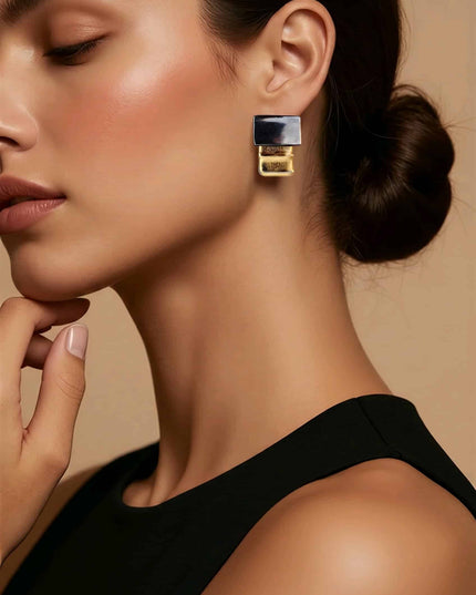 Boucles d'Oreille Duo en verre
