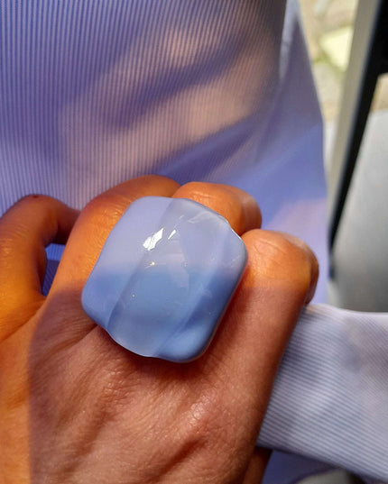 Bague Bulle bleu lavande