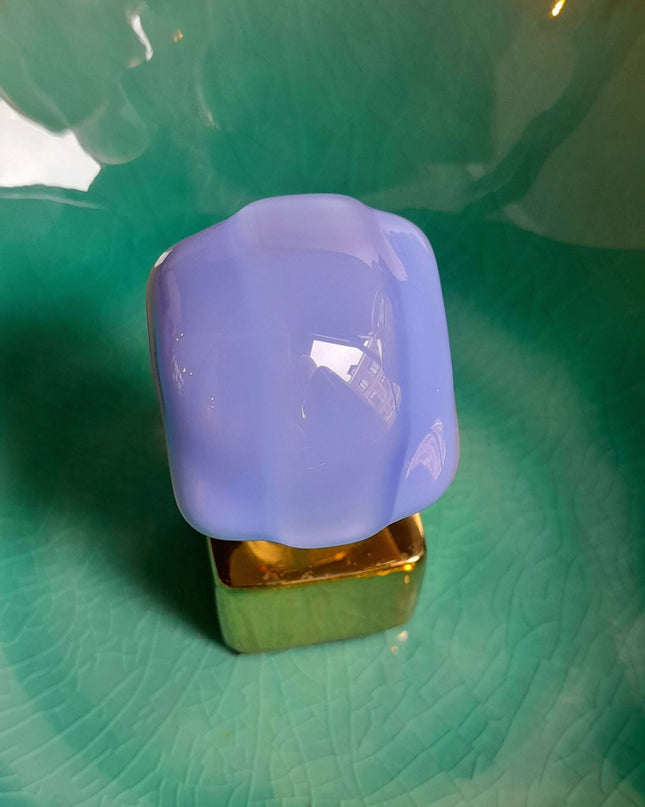 Bague Bulle bleu lavande