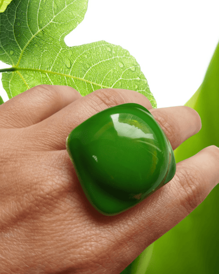 Bague Bulle verte
