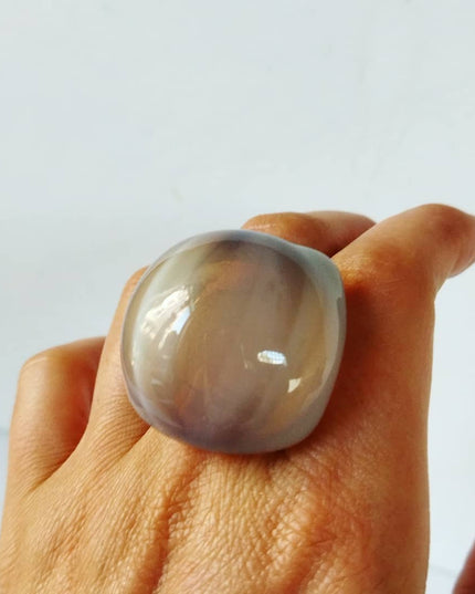 Bague Bulle Voile mauve