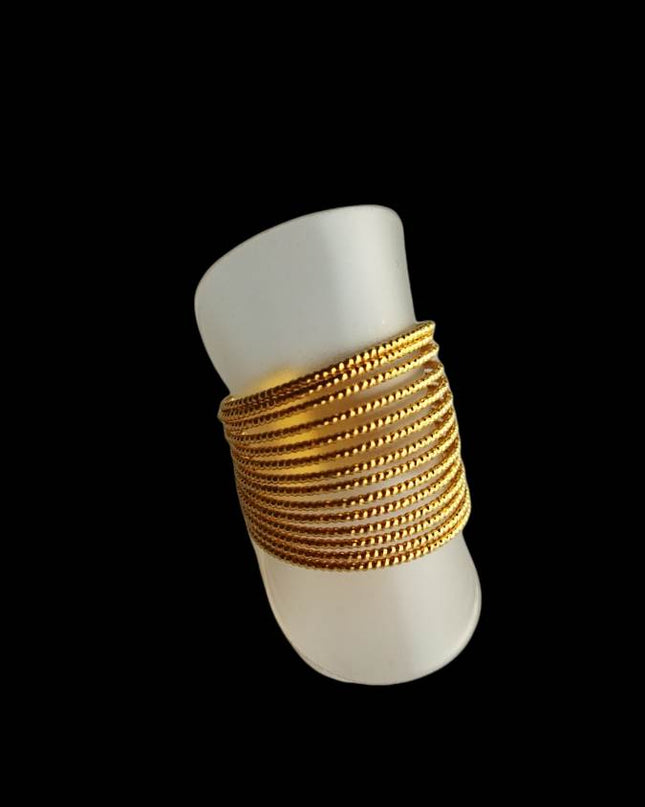 Bague fine 14 fils en laiton plaqué Or