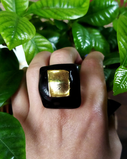 Bague Bulle en verre soufflé "Caprice"