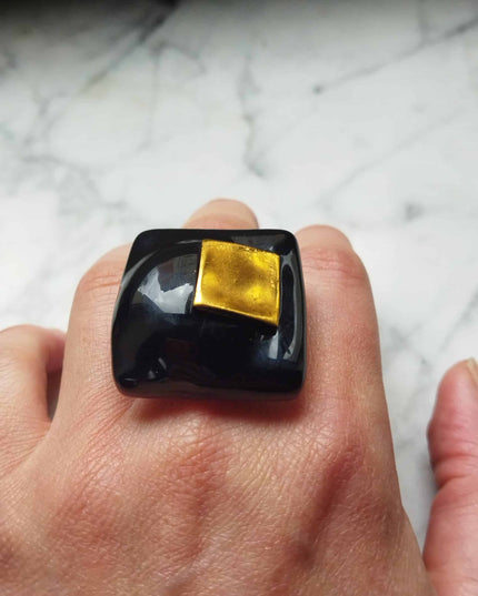 Bague Bulle en verre soufflé "Caprice"