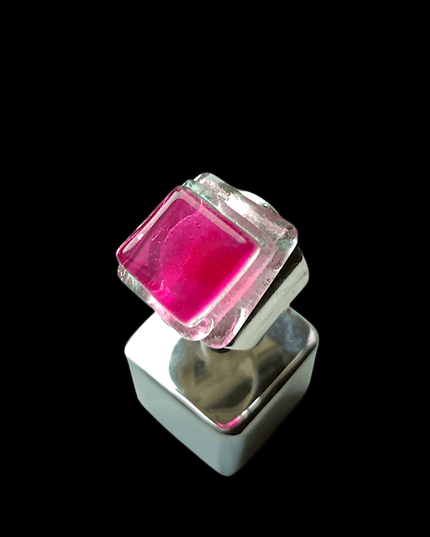 Bague Perla "Rose à l'Or" sur Anneau argent