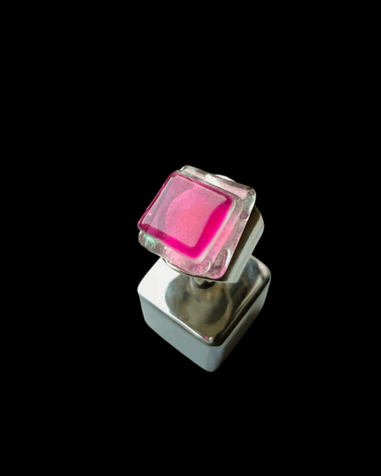 Bague Perla "Rose à l'Or" sur Anneau argent