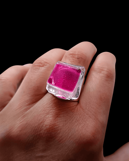 Bague Perla "Rose à l'Or" sur Anneau argent