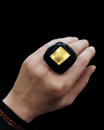 Bague Bulle en verre soufflé "Caprice"