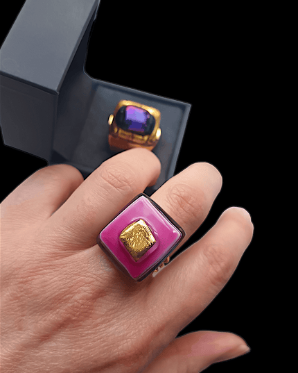 Bague Perla en verre "Rubis d'Or"
