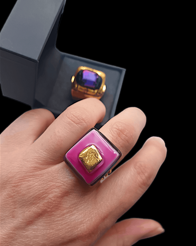 Bague Perla en verre "Rubis d'Or"