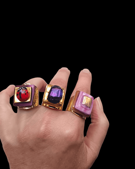Bague Perla " Aux couleurs de l'Améthyste" II