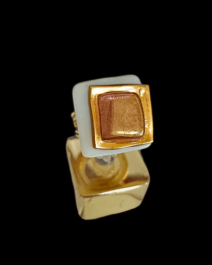 Bague Perla en verre "L'or Blanc"