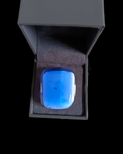 Bague Murano "Blue Jeans"