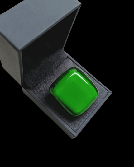 Bague Murano "Verte feuille"