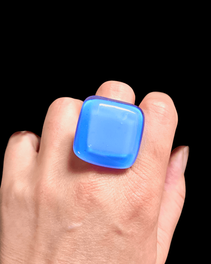 Bague Murano "Blue Jeans"