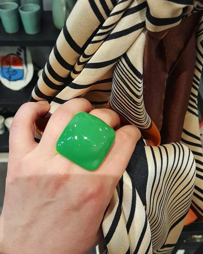 Bague Bulle verte