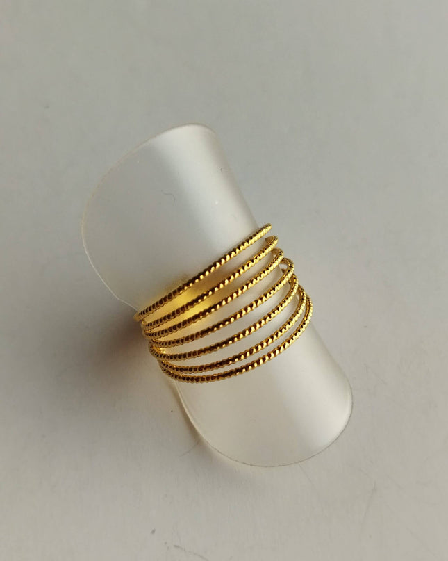 Bague 7 fils Laiton plaqué or