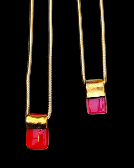 Pendentif "Le Rose à L'Or"